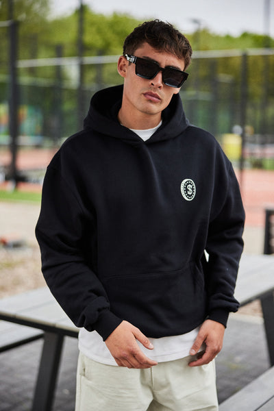 Hoodie Super Rich Kids zwart met wit