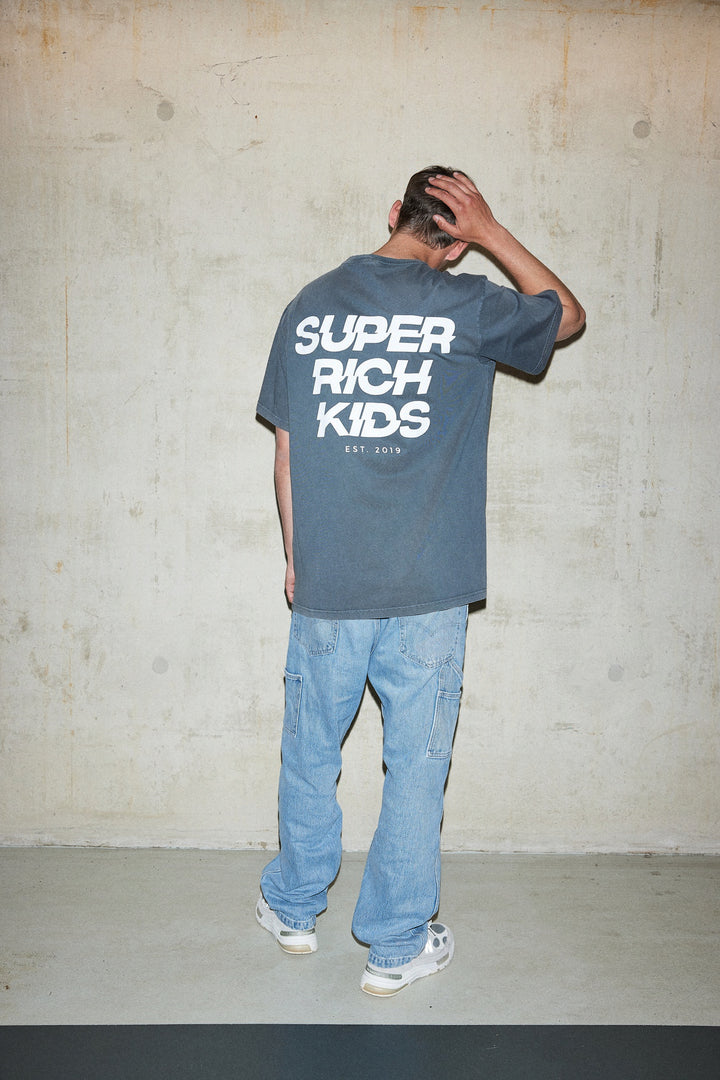 Super Rich Kids T-Shirt Acid Wash wit logo