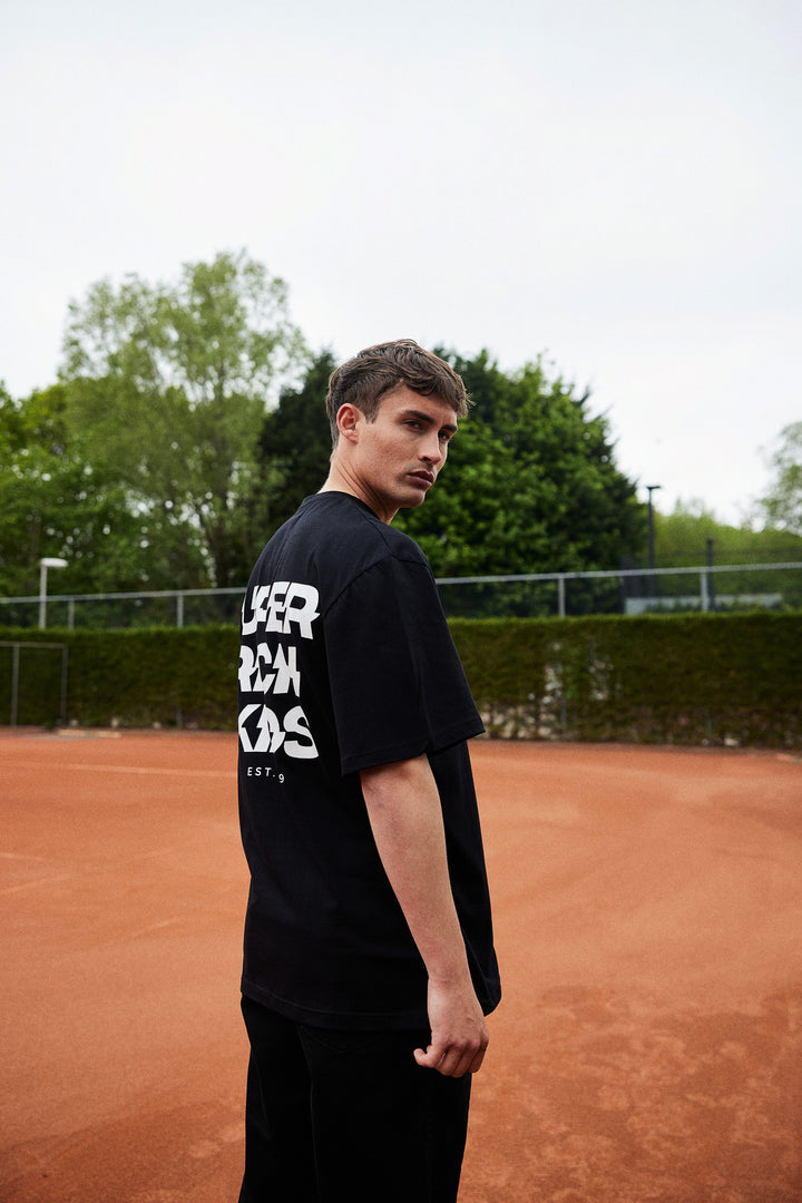 Super Rich Kids T-Shirt zwart met wit