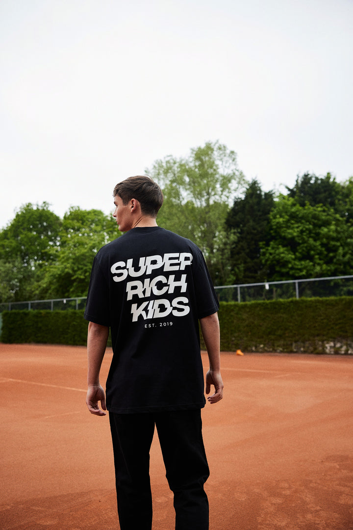 Super Rich Kids T-Shirt zwart met wit