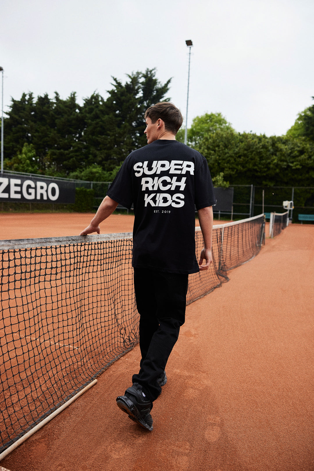 Super Rich Kids T-Shirt zwart met wit
