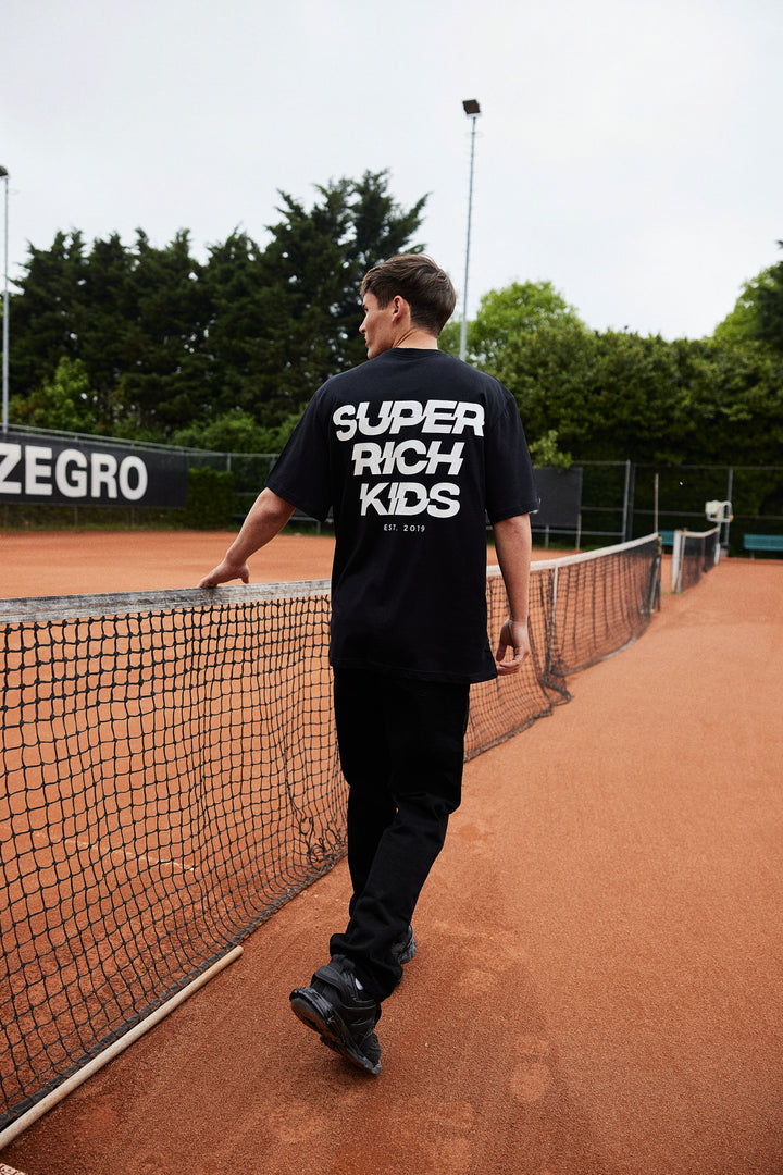 Super Rich Kids T-Shirt zwart met wit