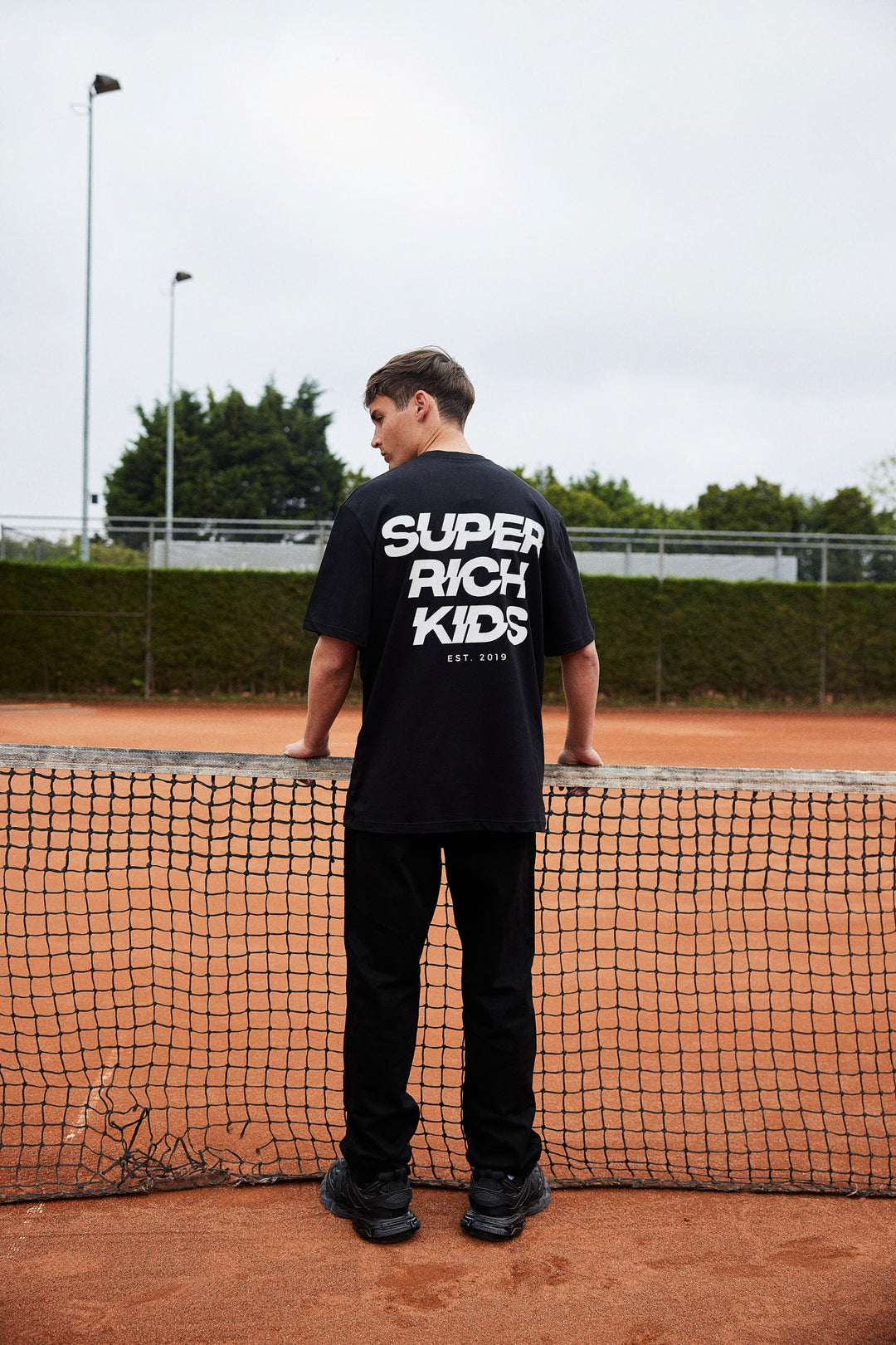 Super Rich Kids T-Shirt zwart met wit