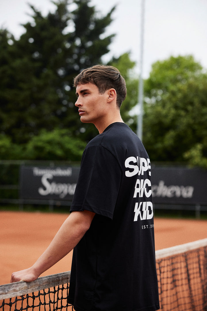 Super Rich Kids T-Shirt zwart met wit