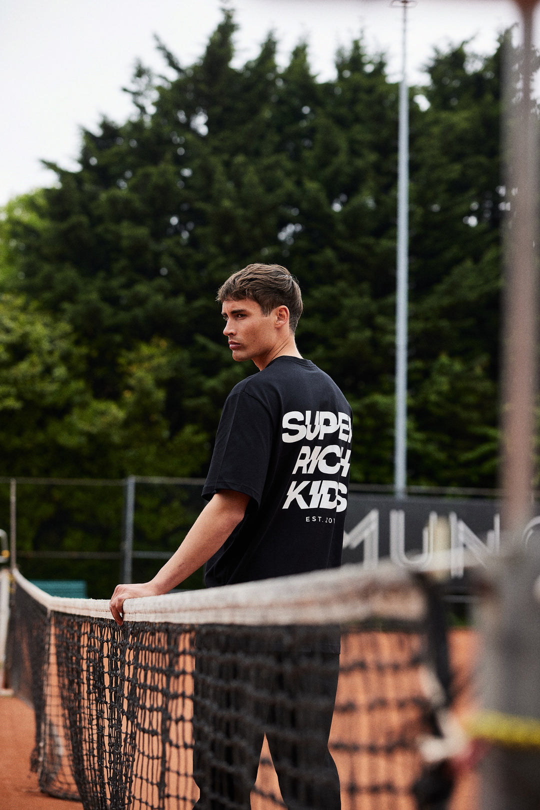 Super Rich Kids T-Shirt zwart met wit