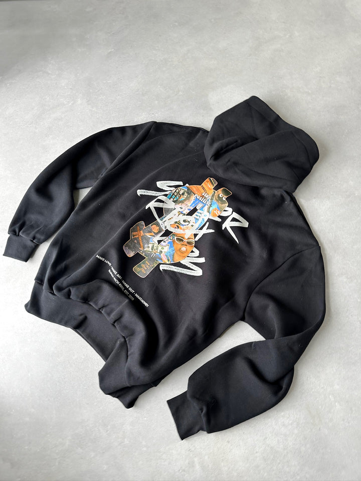 Hoodie 'Stay Positive' Zwart