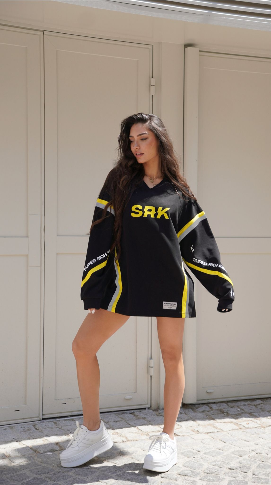 SRK 'CITY' OVERSIZED JERSEY BLACK & YELLOW GREY