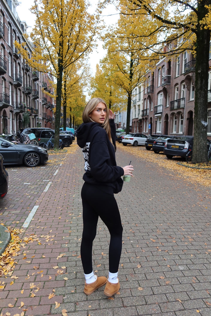 Hoodie Super Rich Kids zwart met wit