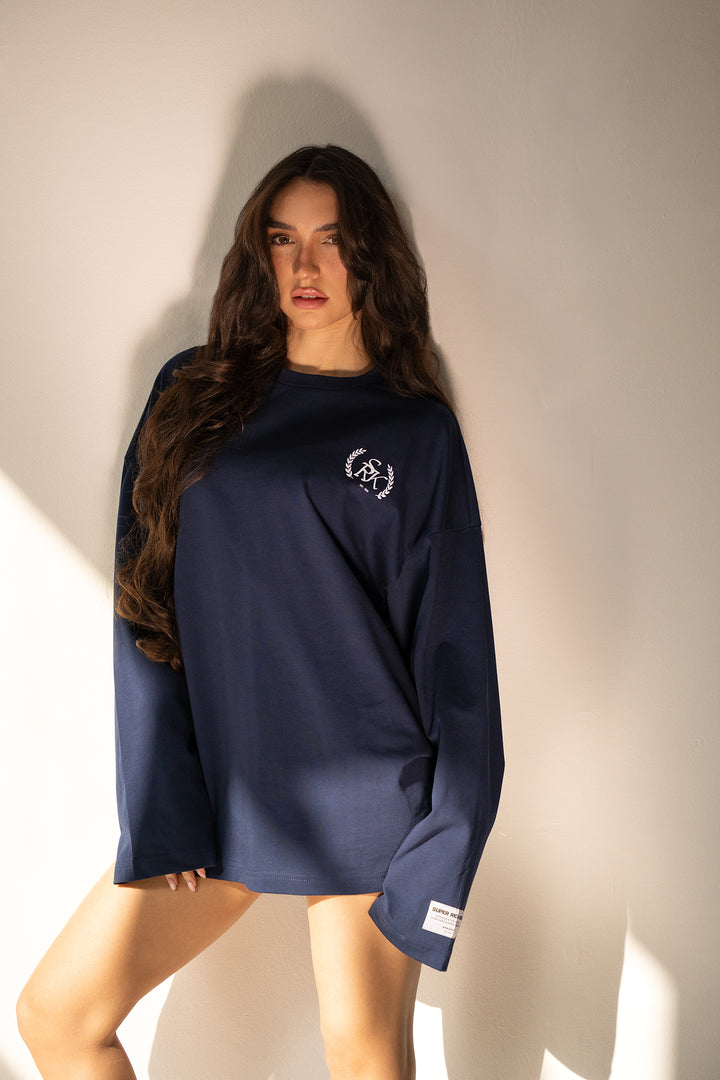 SRK Society Longsleeve Tee 'Navy & White'