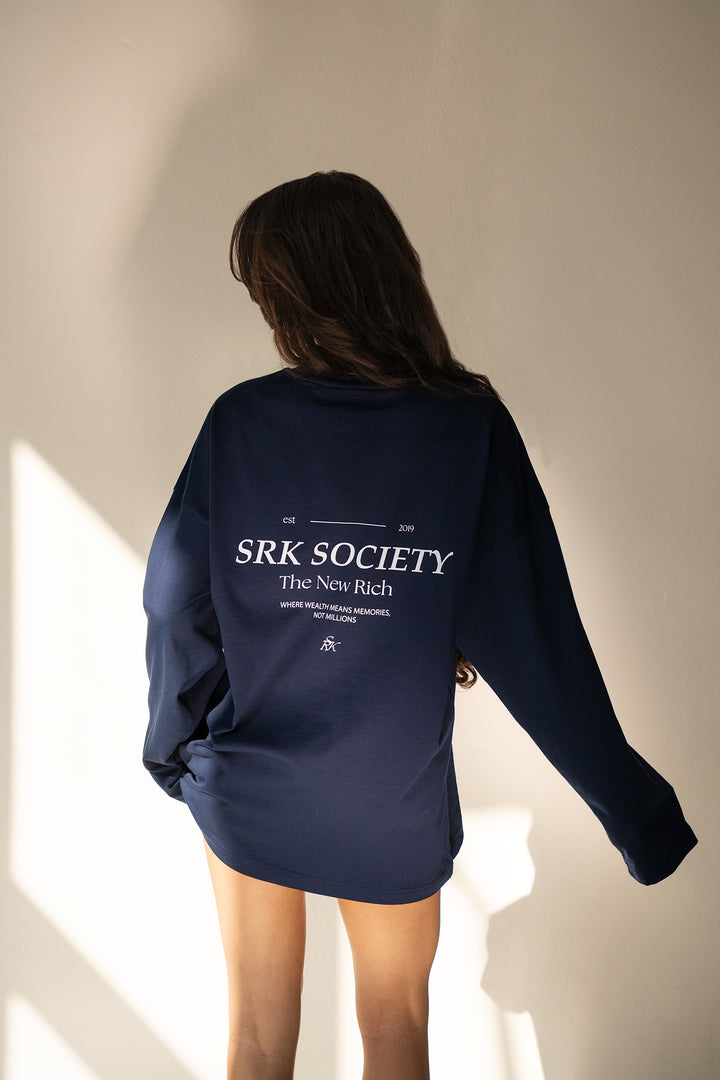 SRK Society Longsleeve Tee 'Navy & White'