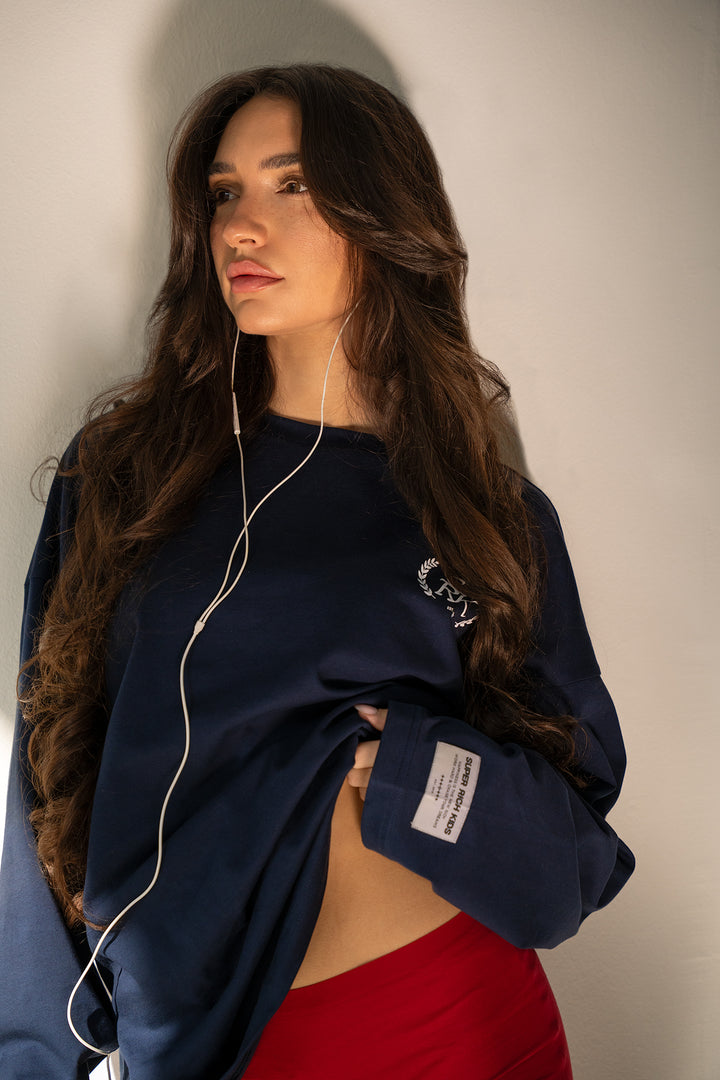 SRK Society Longsleeve Tee 'Navy & White'