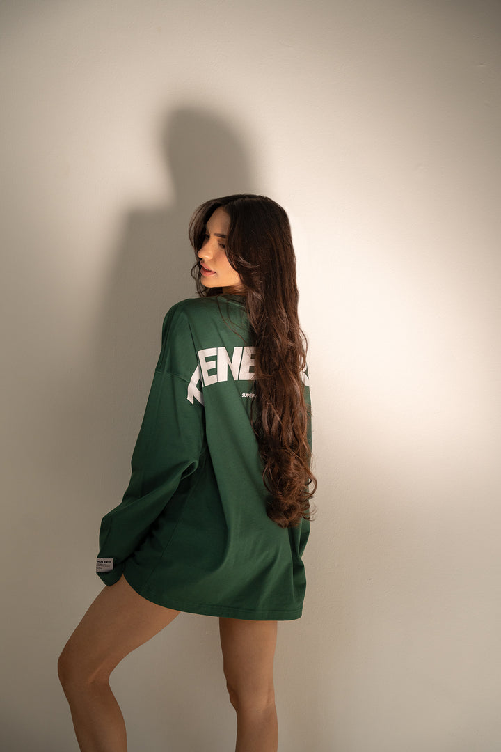 'THE NEW RICH' Longsleeve Tee 'Green'
