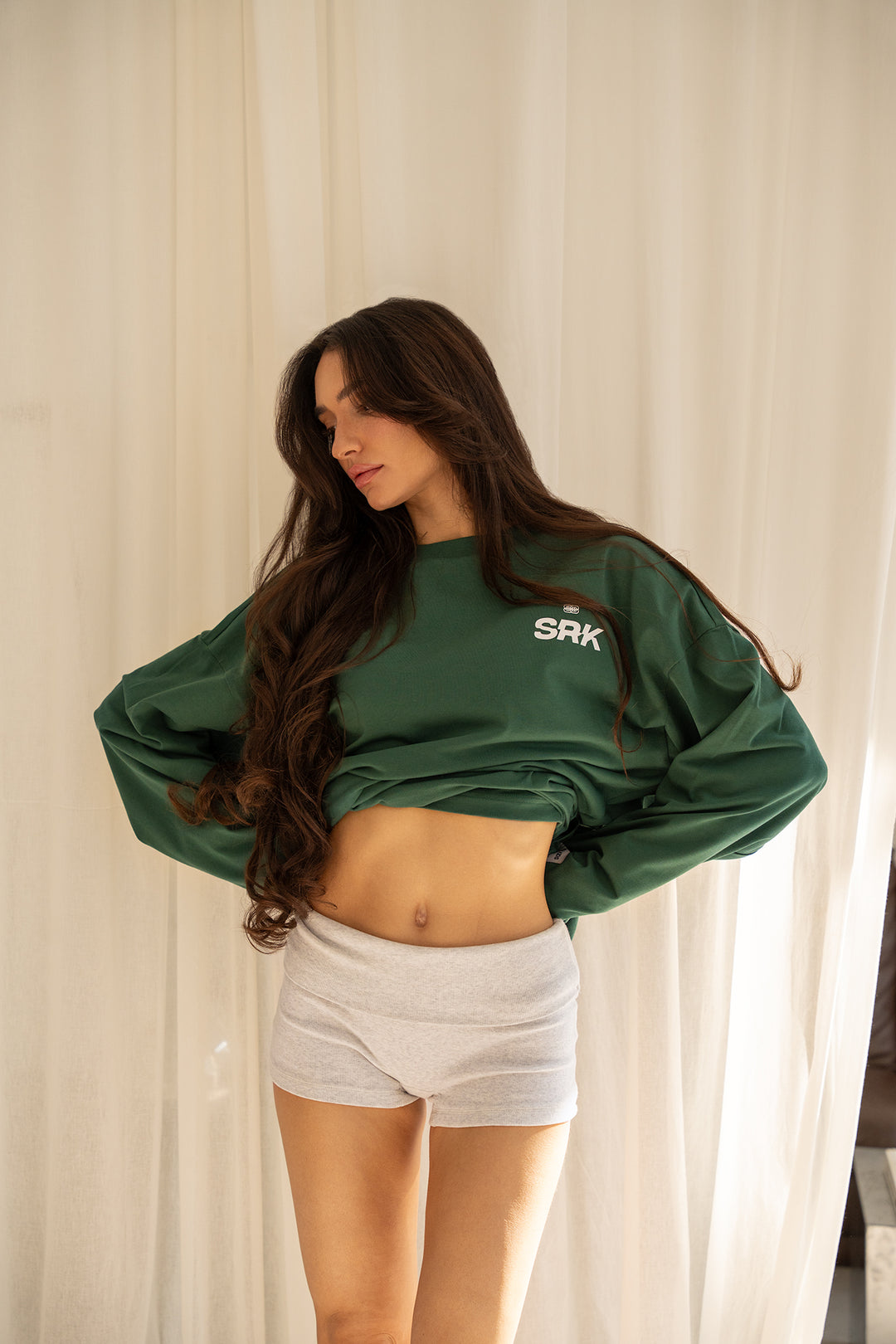 'THE NEW RICH' Longsleeve Tee 'Green'