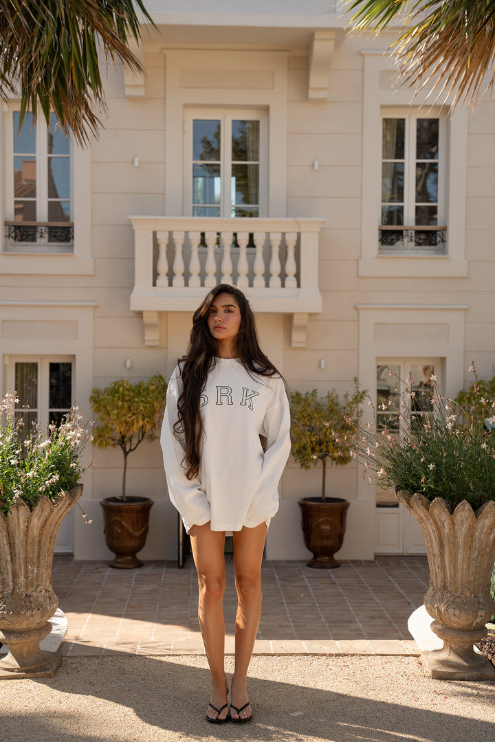SRK Longsleeve Tee - Off White &amp; Green