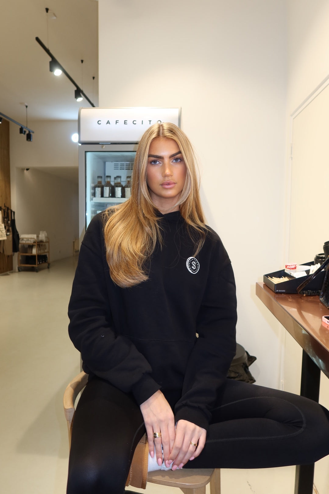 Hoodie Super Rich Kids zwart met wit
