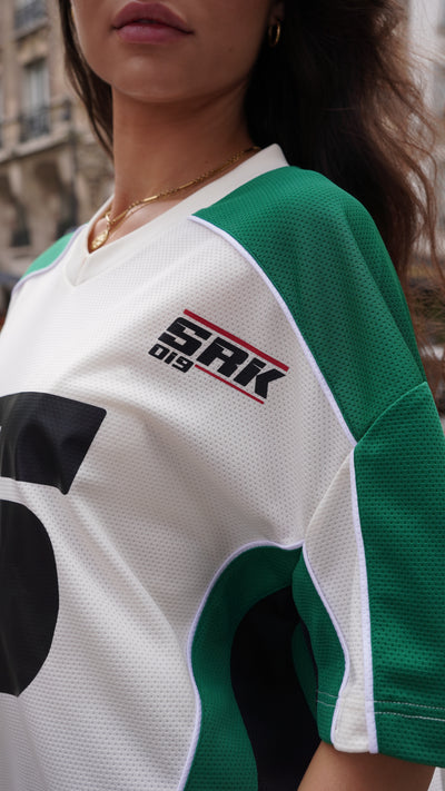 'City' Jersey T-Shirt  Green & Off white