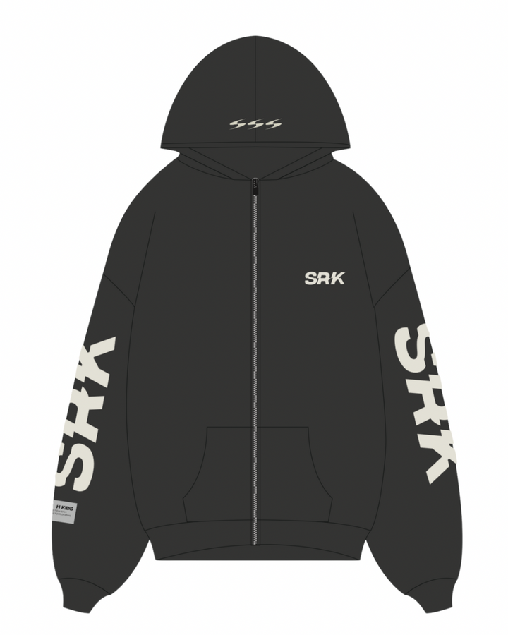 SRK Logo Zip Up Vest 'Black & White'