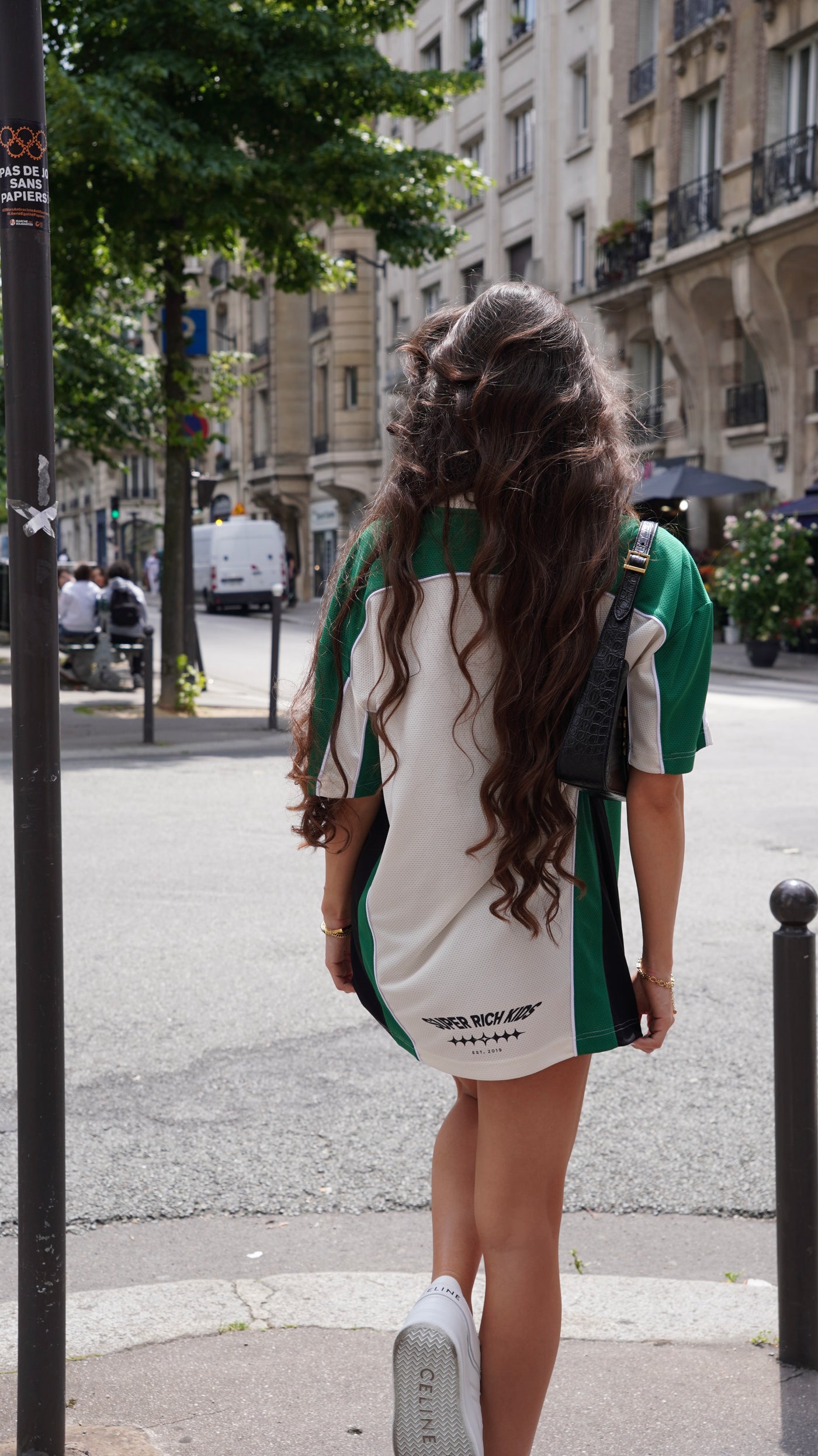 'City' Jersey T-Shirt  Green & Off white