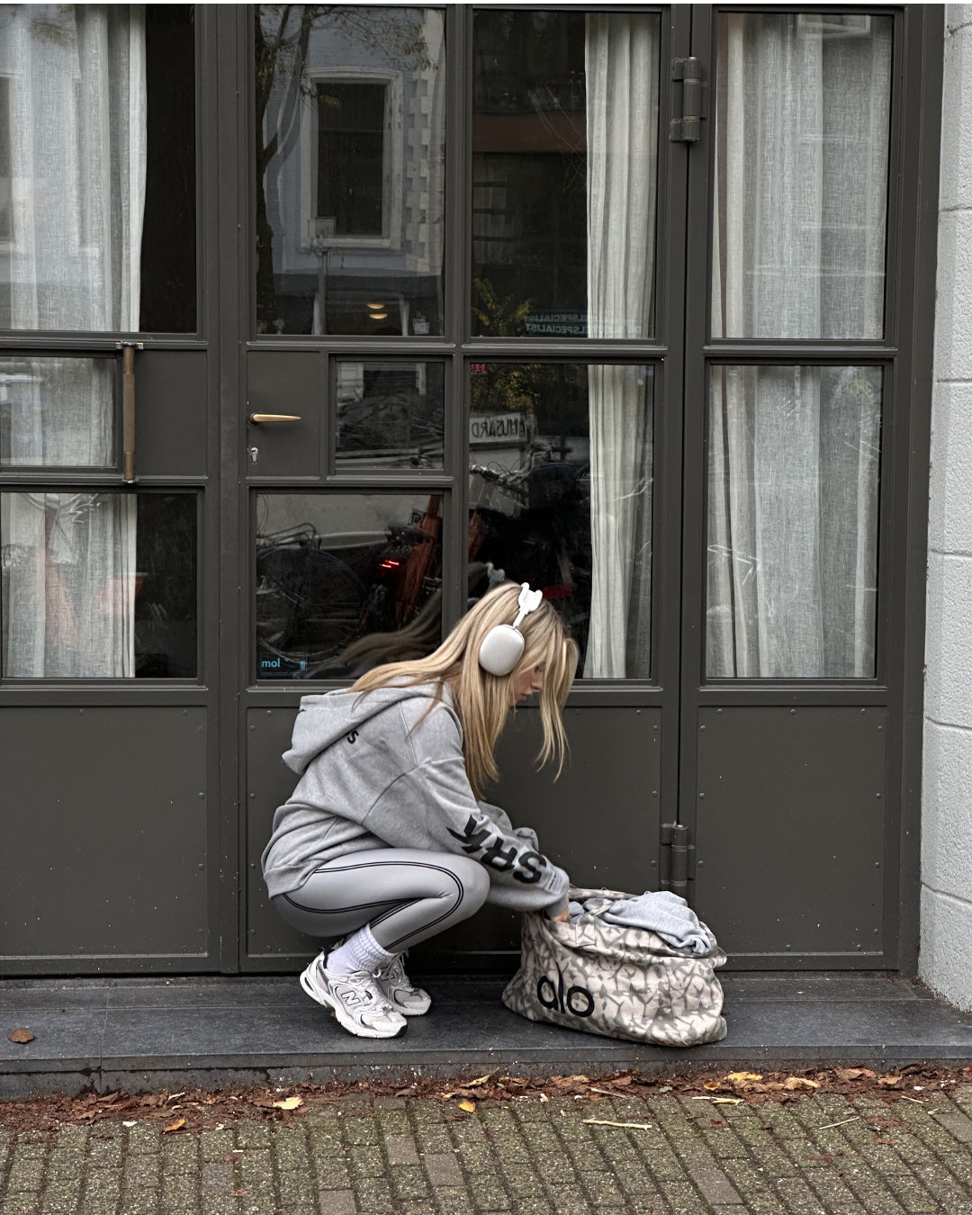 SRK Logo Zip Up Hoodie ‘Grey Melange’