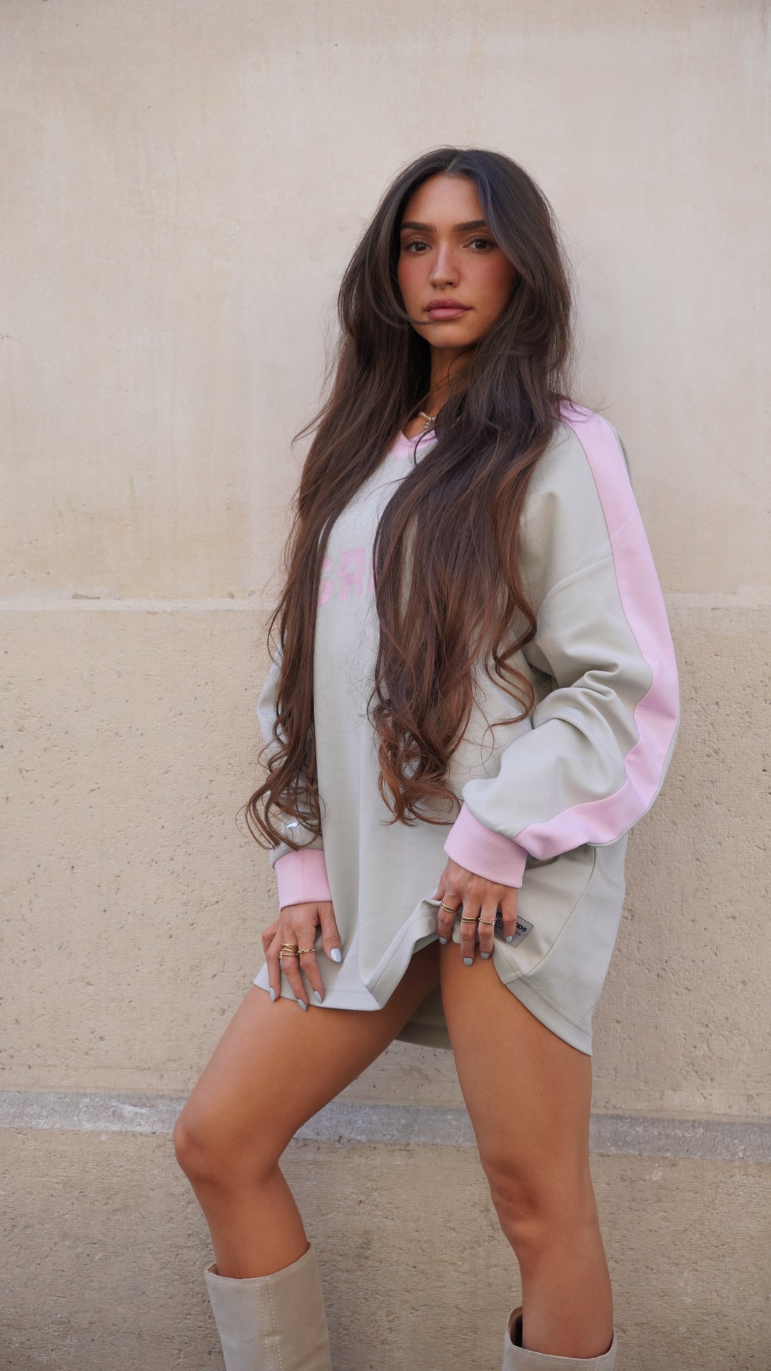 SRK Oversized Jersey 'Stone & Pink'