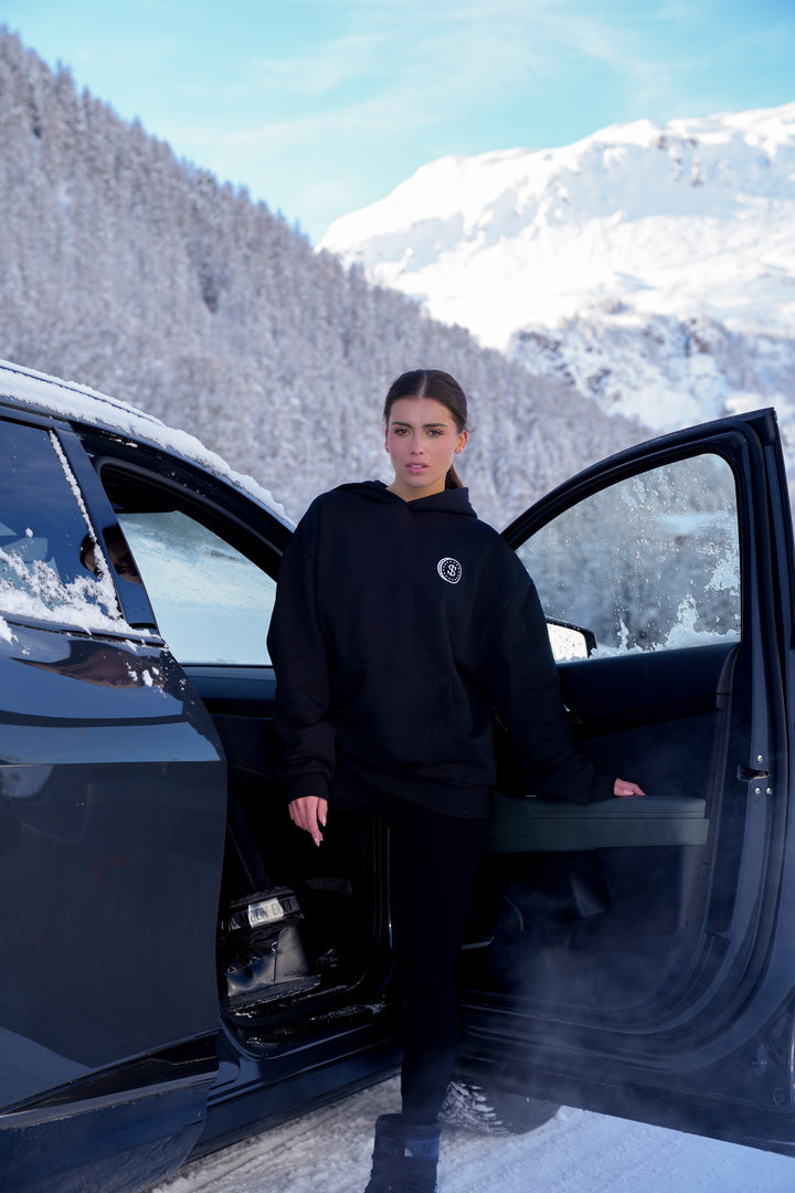 Hoodie Super Rich Kids zwart met wit