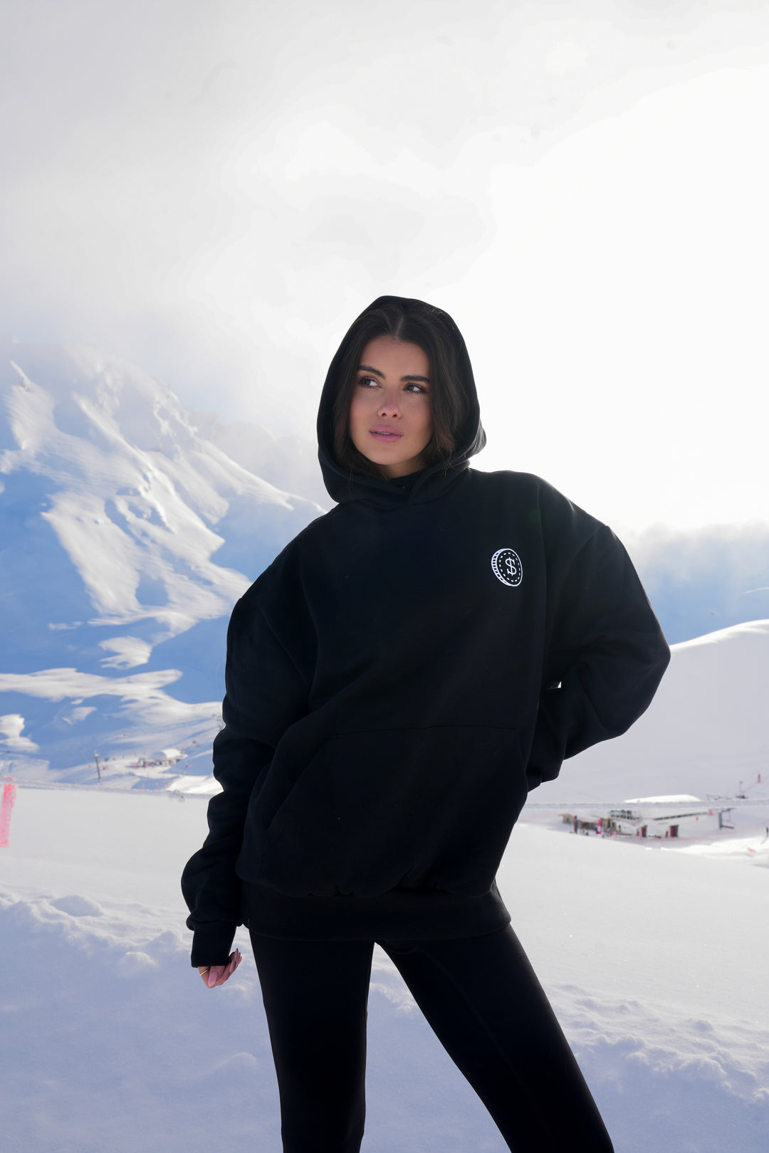 Hoodie Super Rich Kids zwart met wit