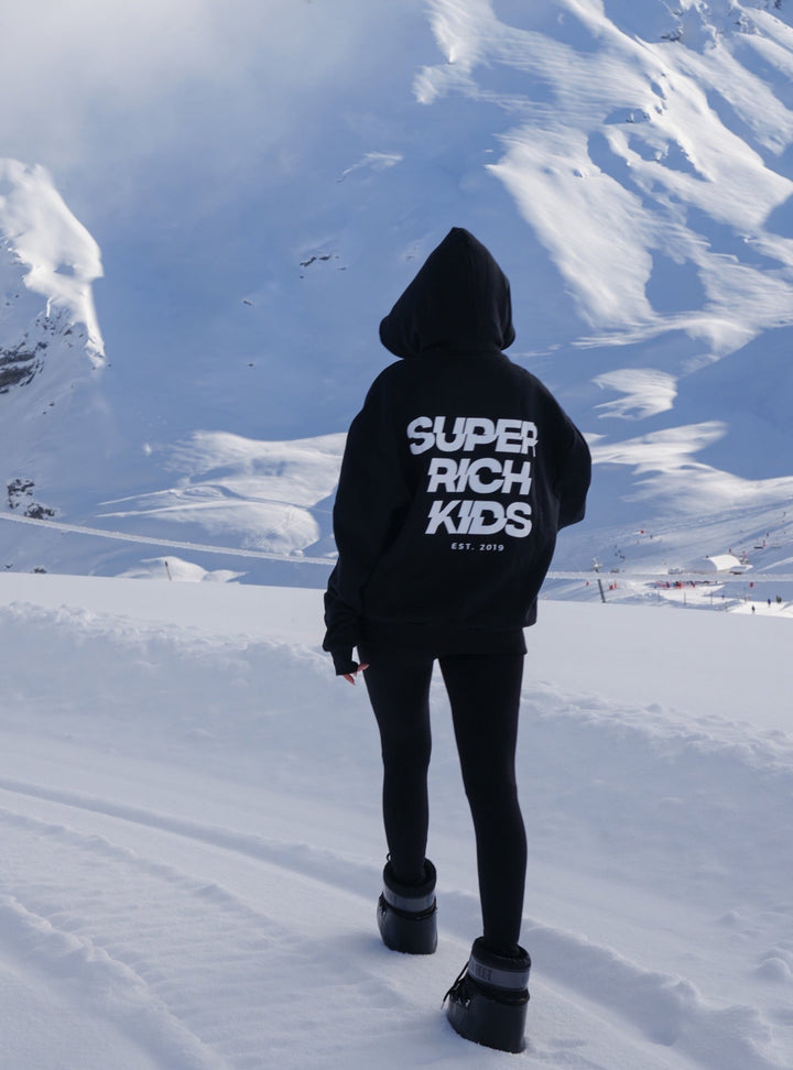 Hoodie Super Rich Kids zwart met wit