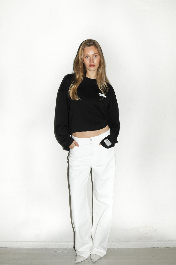 'THE NEW RICH' Longsleeve tee ‘Black & White’