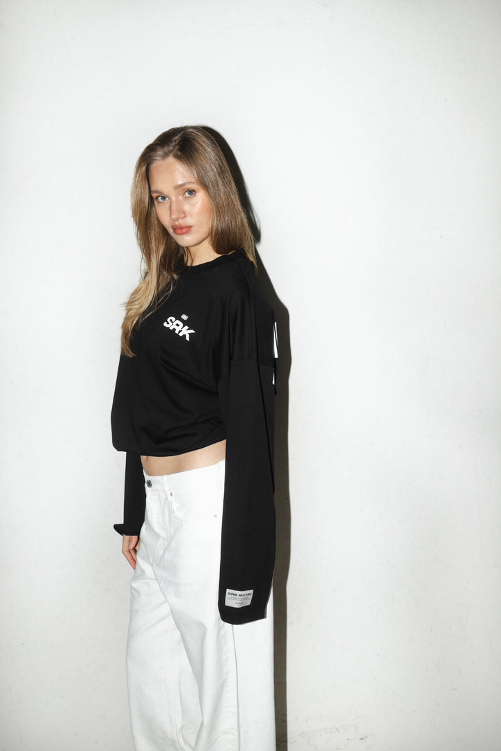 'THE NEW RICH' Longsleeve tee ‘Black & White’