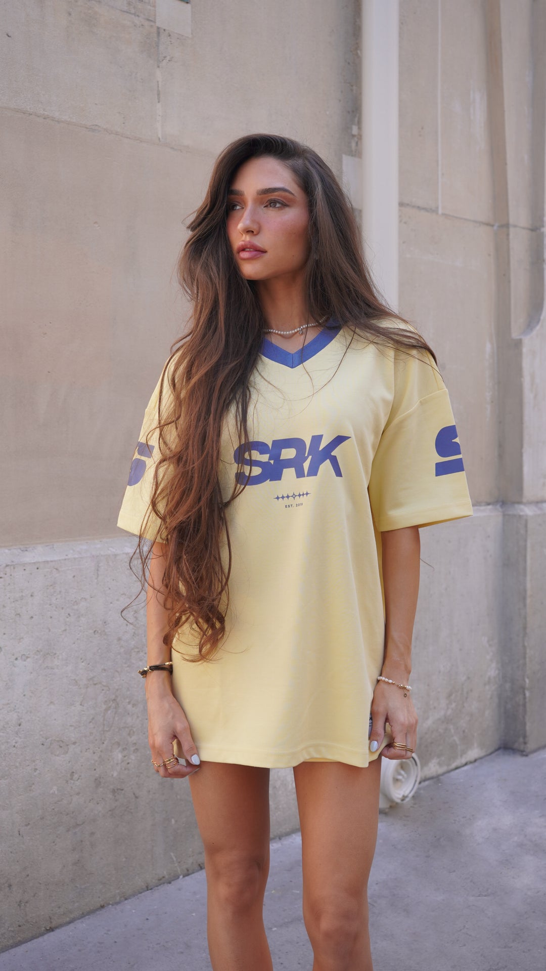 SRK Jersey T-Shirt  'Butter Yellow & Blue'