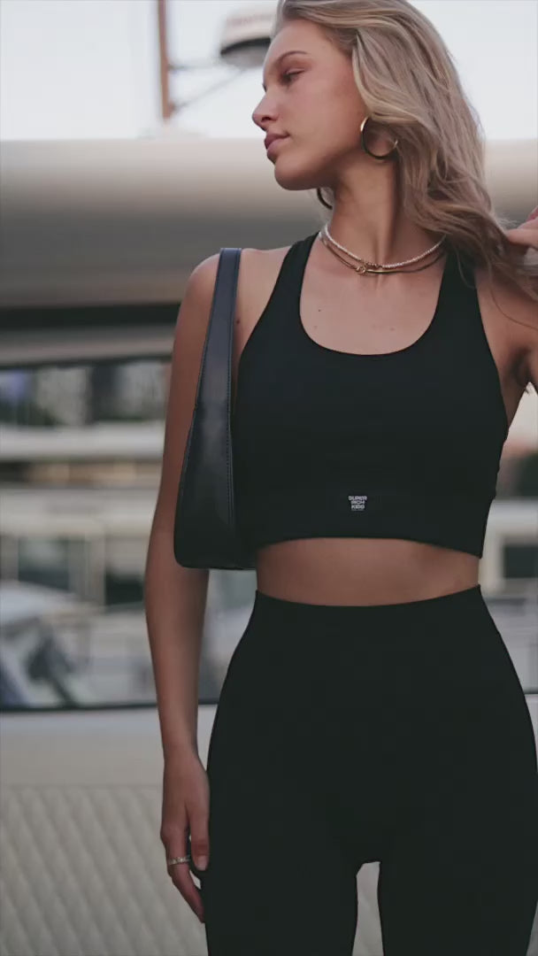 'Noir' Crop Top