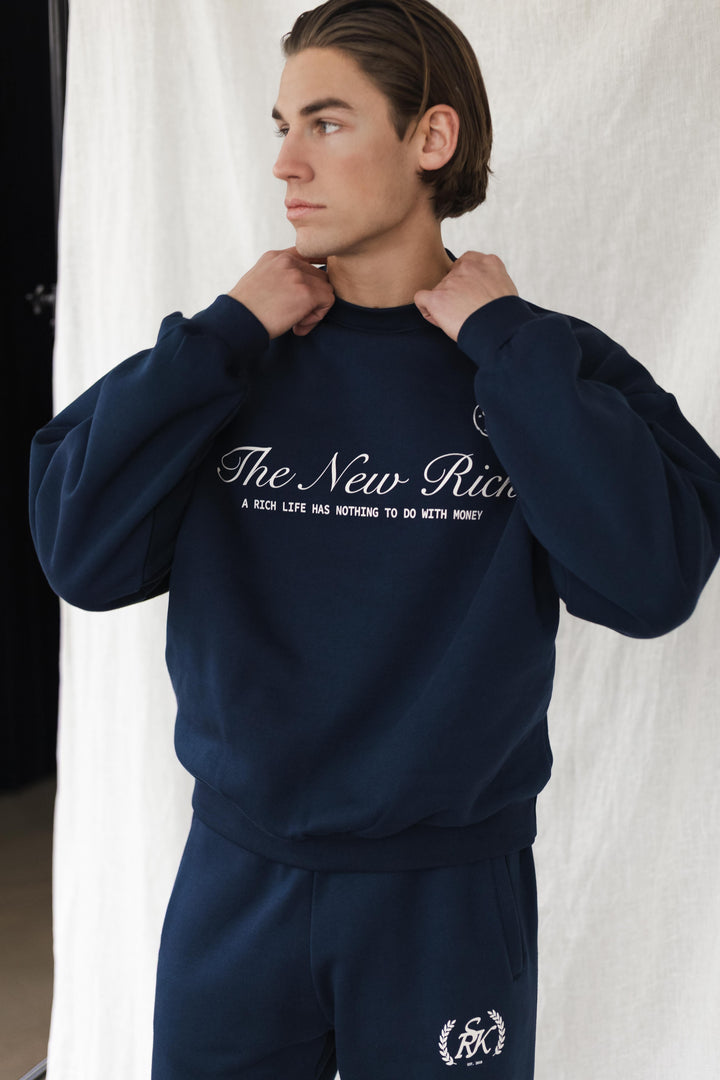 'The New Rich' Sweater 'Navy'