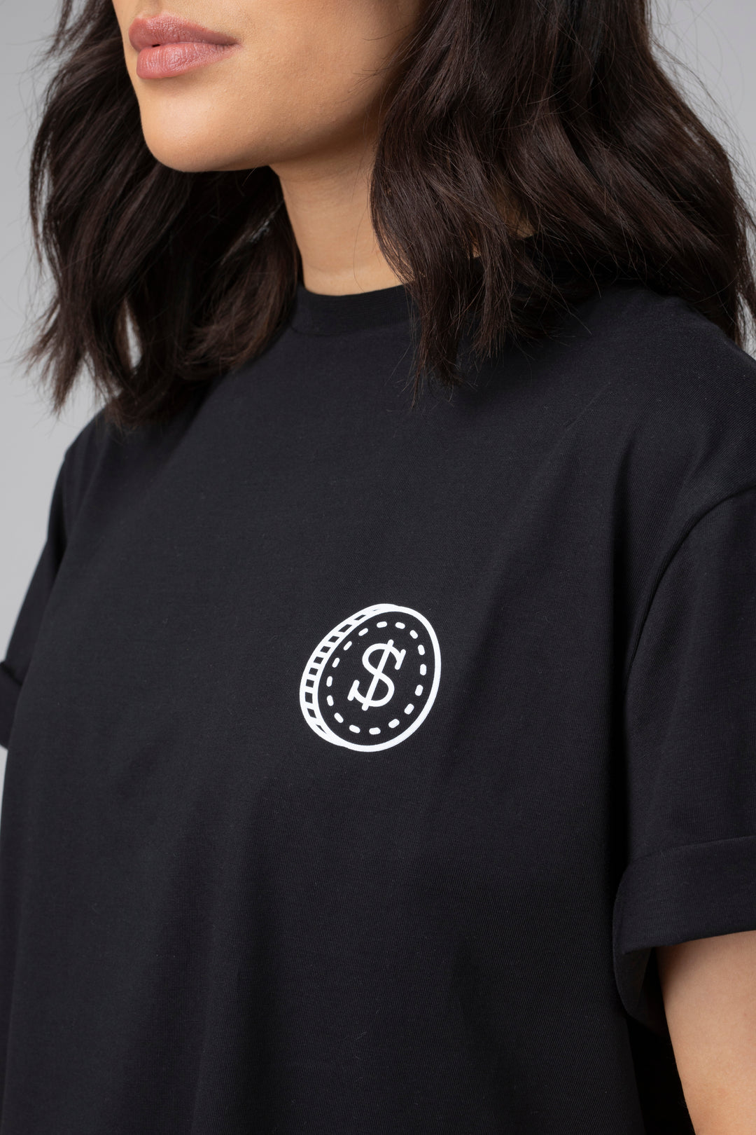 Super Rich Kids T-Shirt zwart met wit