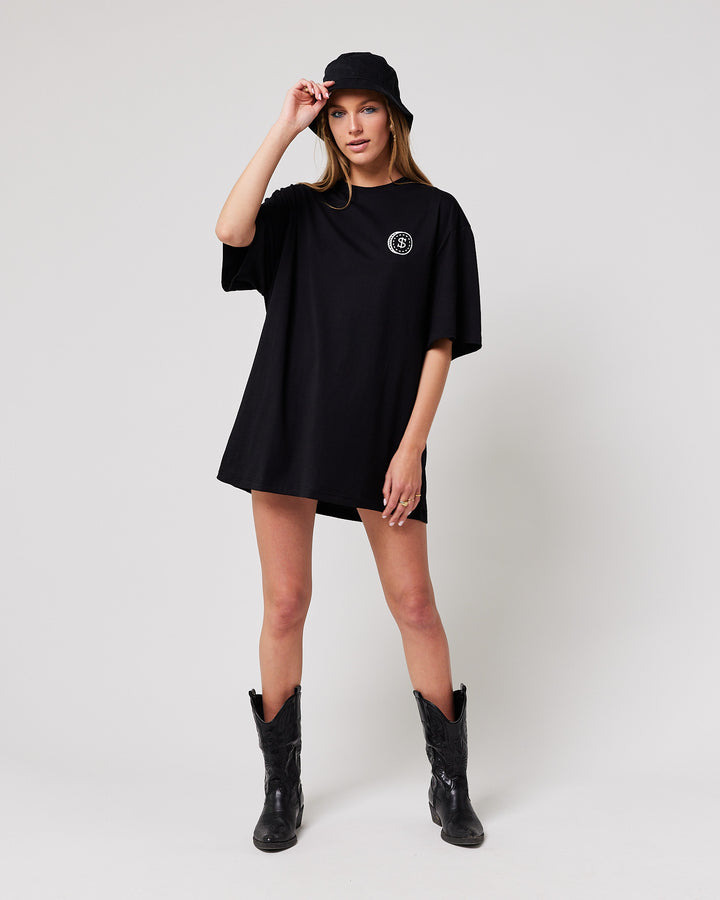 Super Rich Kids T-Shirt zwart met wit